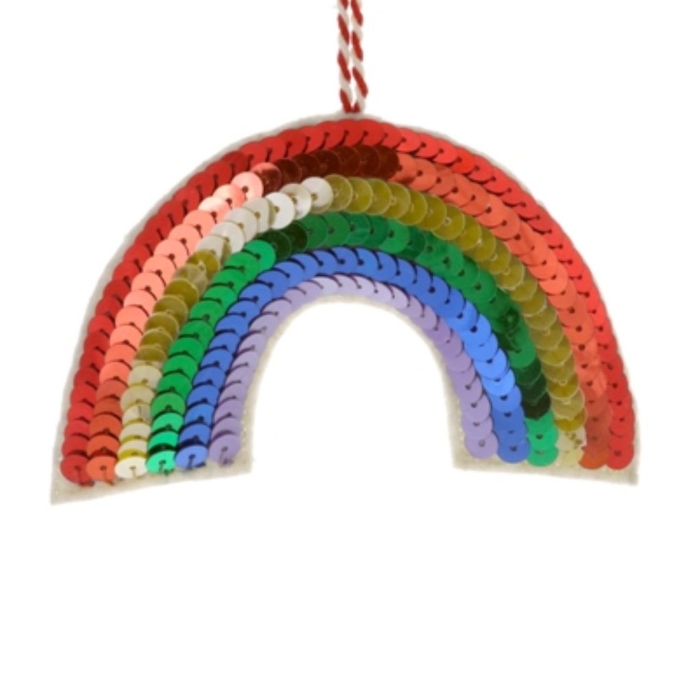 Multicolor Sequin Rainbow Ornament